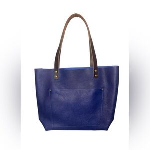 Portland Leather Goods Medium Classic Tote- Cobalt